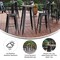 Flash Furniture 23.75 RD Bar Top Table Brown Poly Top/Black Frame JJ-T14623H-60-BRBK-GG - alternate 5